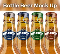 啤酒瓶品牌标签展示模型：Bottle Beer Mock Up